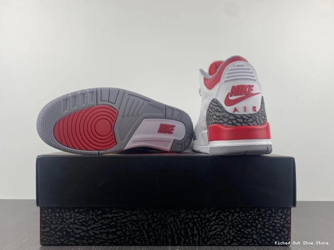Kicked Out Shoe Store Fire DN3707-160 Jordan Red Air 3 OG 0810